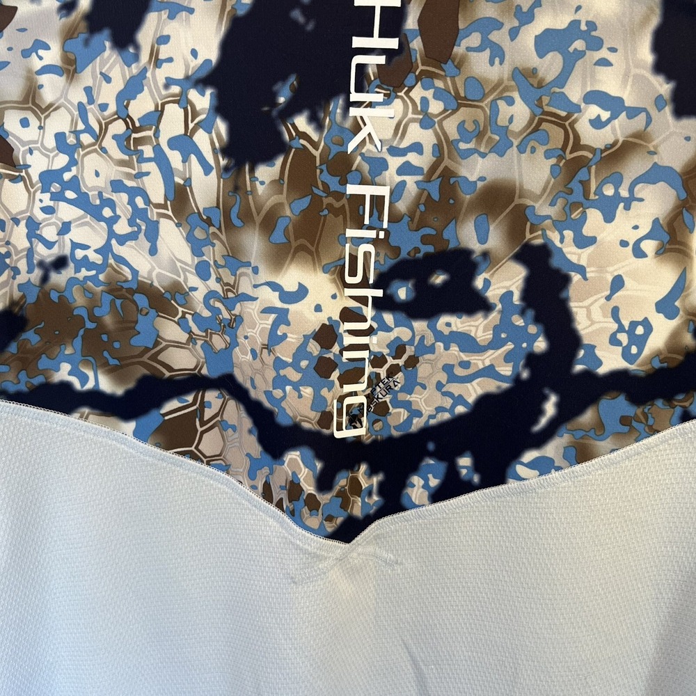 HUK Mens Performance Shirt Kryptek Camo Mens Small Long Sleeve Fishing - Picture 6 of 8